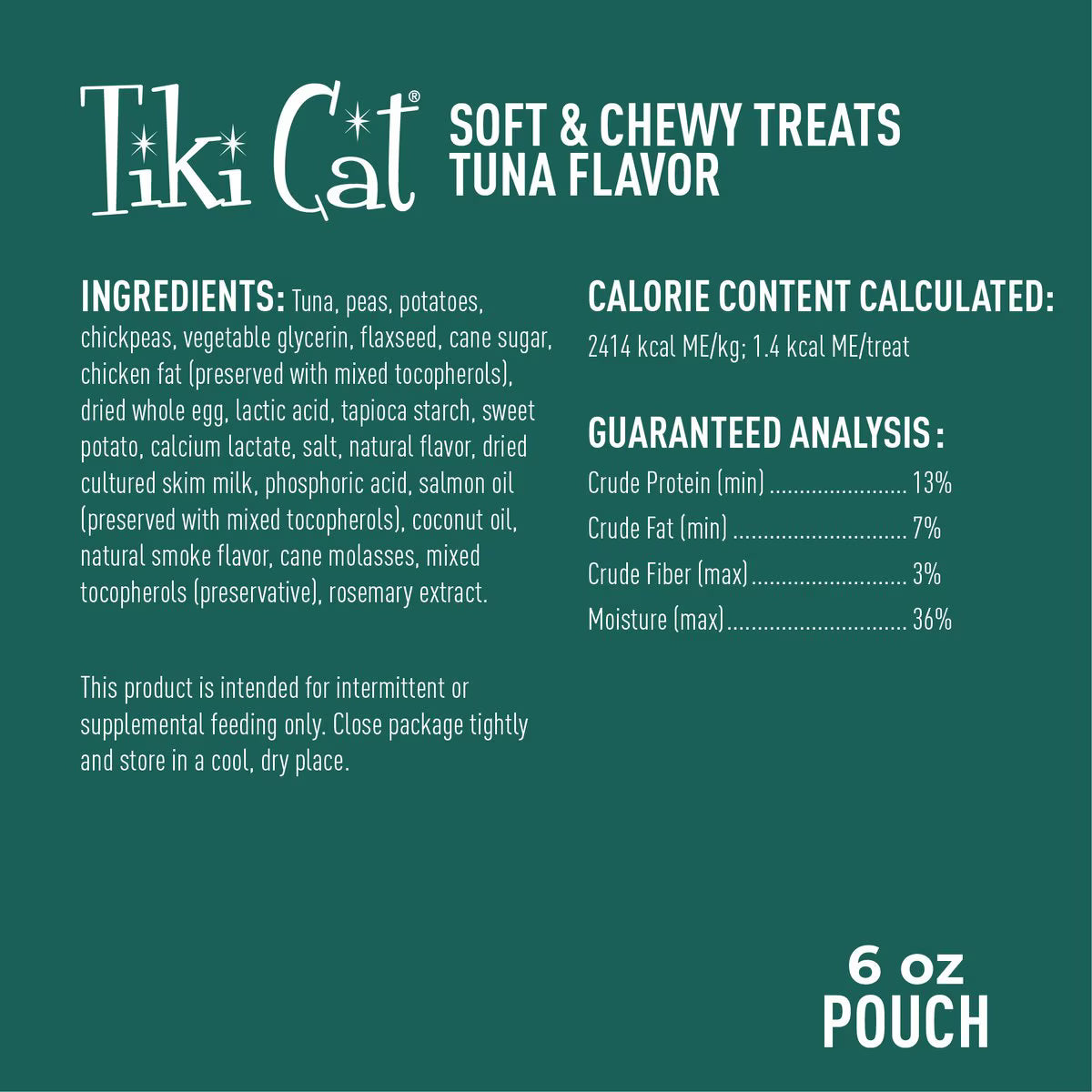 Tiki Cat - Soft & Chewy Tuna Flavor - 6oz Bag
