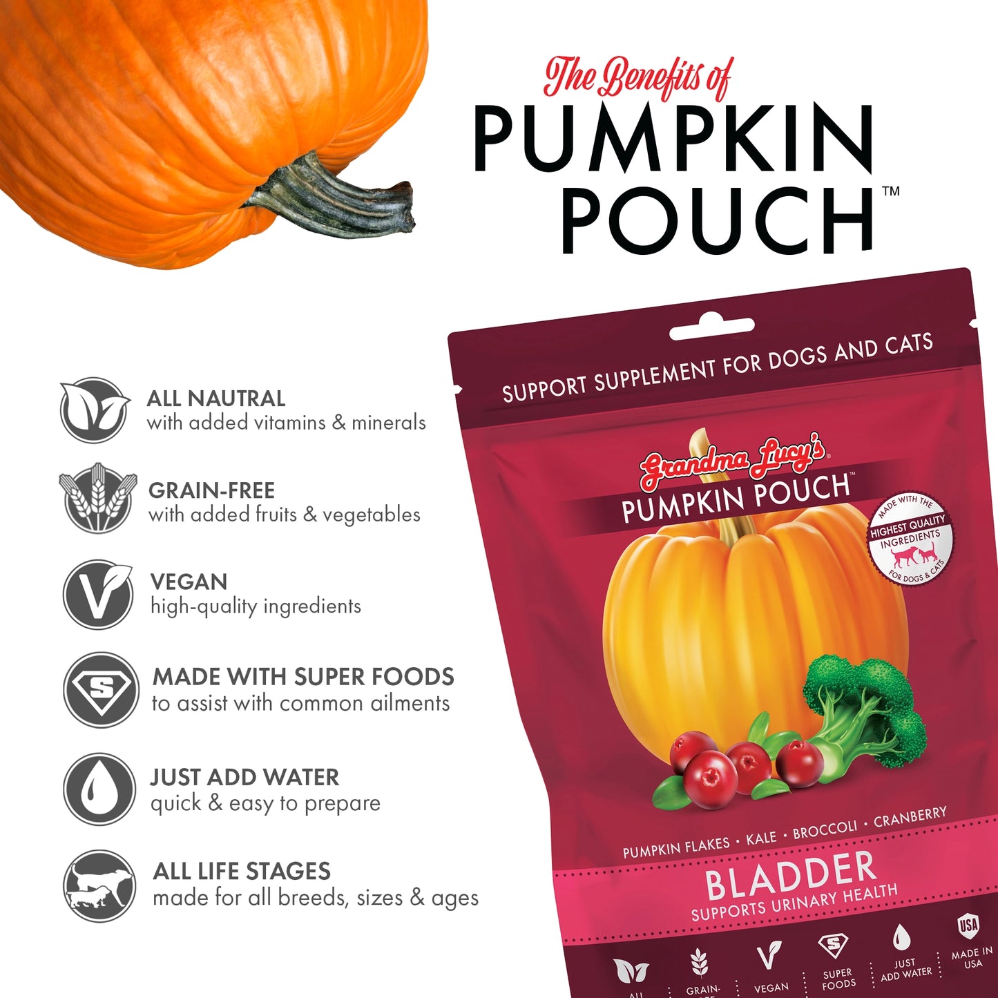 Grandma Lucy's - Pumpkin Pouch Bladder - 6oz
