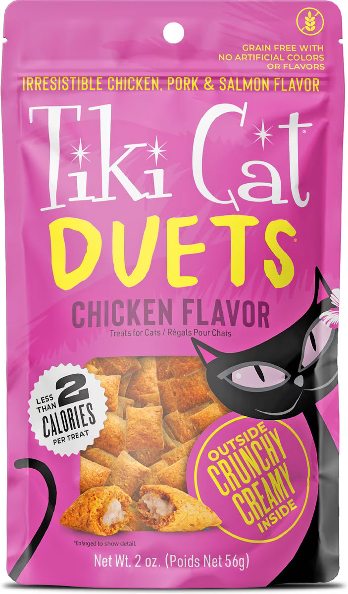 Tiki Cat - Duets Chicken Crunchy Cat Treat, 2-oz pouch