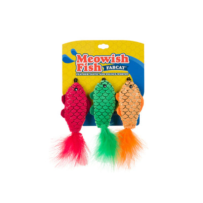 Fabcat - Meowish Fish Foodie 3-Pack Cat Toy