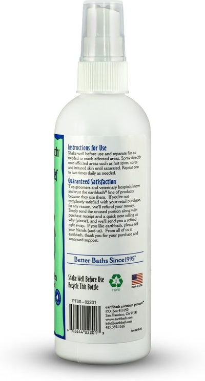 Earthbath- Tea Tree Oil & Aloe Vera Hot Spot Relief Spritz for Dogs, 8-fl oz bottle