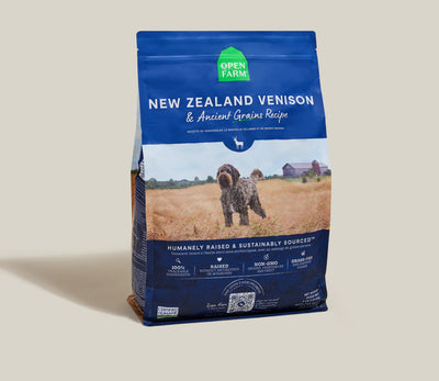 Open Farm New Zealand Venison & Ancient Grains Dog Kibble 22LB