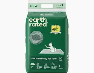 Earth Rated Max Absorbency Puppy Pee Pads- Large 22" X 23" (30 Count)