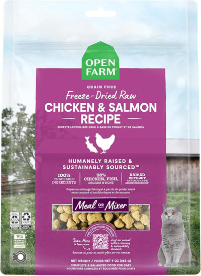Open Farm Cat Freeze-Dried Raw Morsels Chicken and Salmon 3.5oz