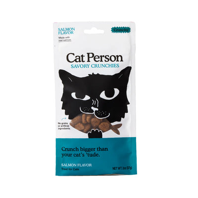 Cat Person - Salmon Savory Crunchies Cat Treats - 2oz Bag