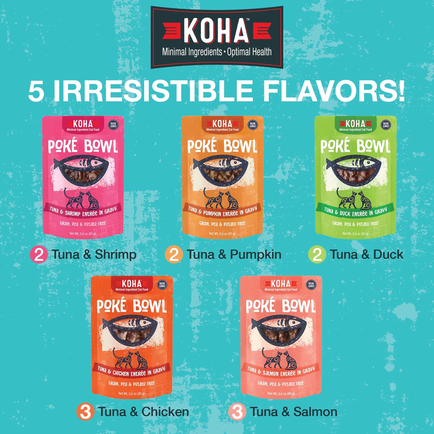 Koha- Poké Bowl Variety 12 Pack for Cats
