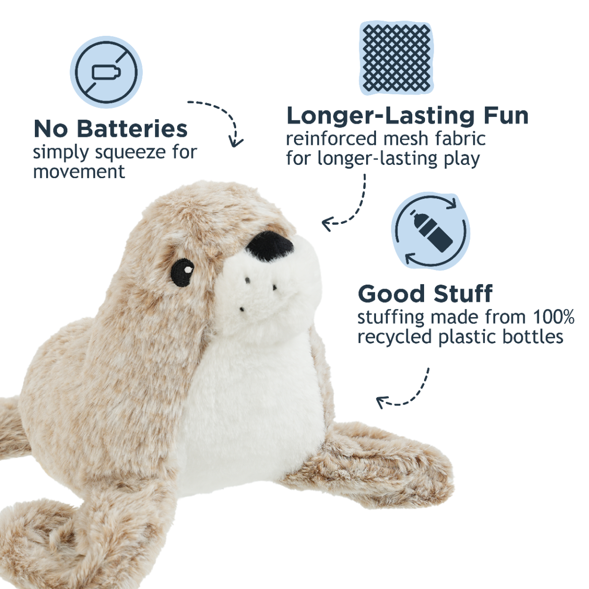 Tall Tails Animated Seal Dog Toy