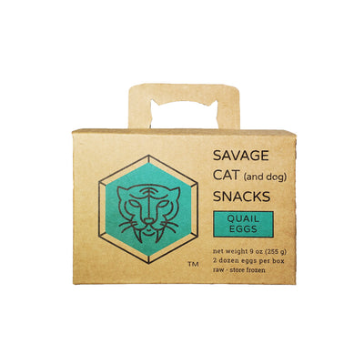 Savage Cat Dog and Cat Frozen Quail Eggs- 9oz (24 count)